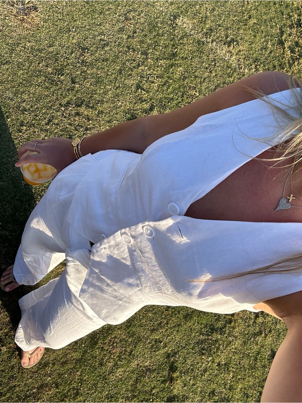 Button-Front Linen Vest